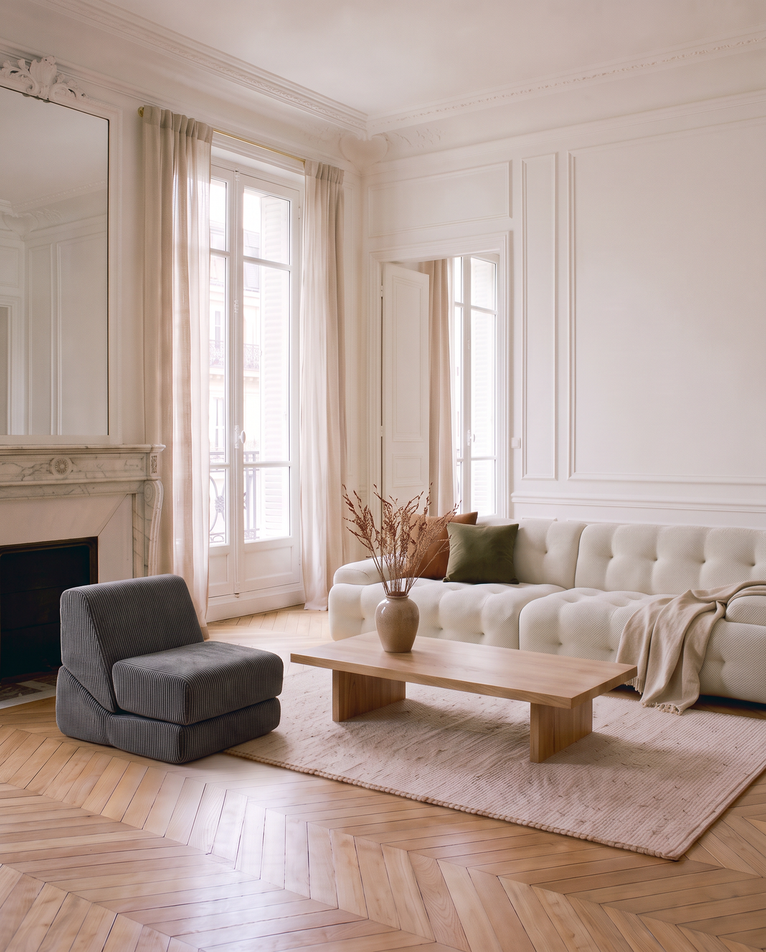 La Dépliable anthracite dans le salon