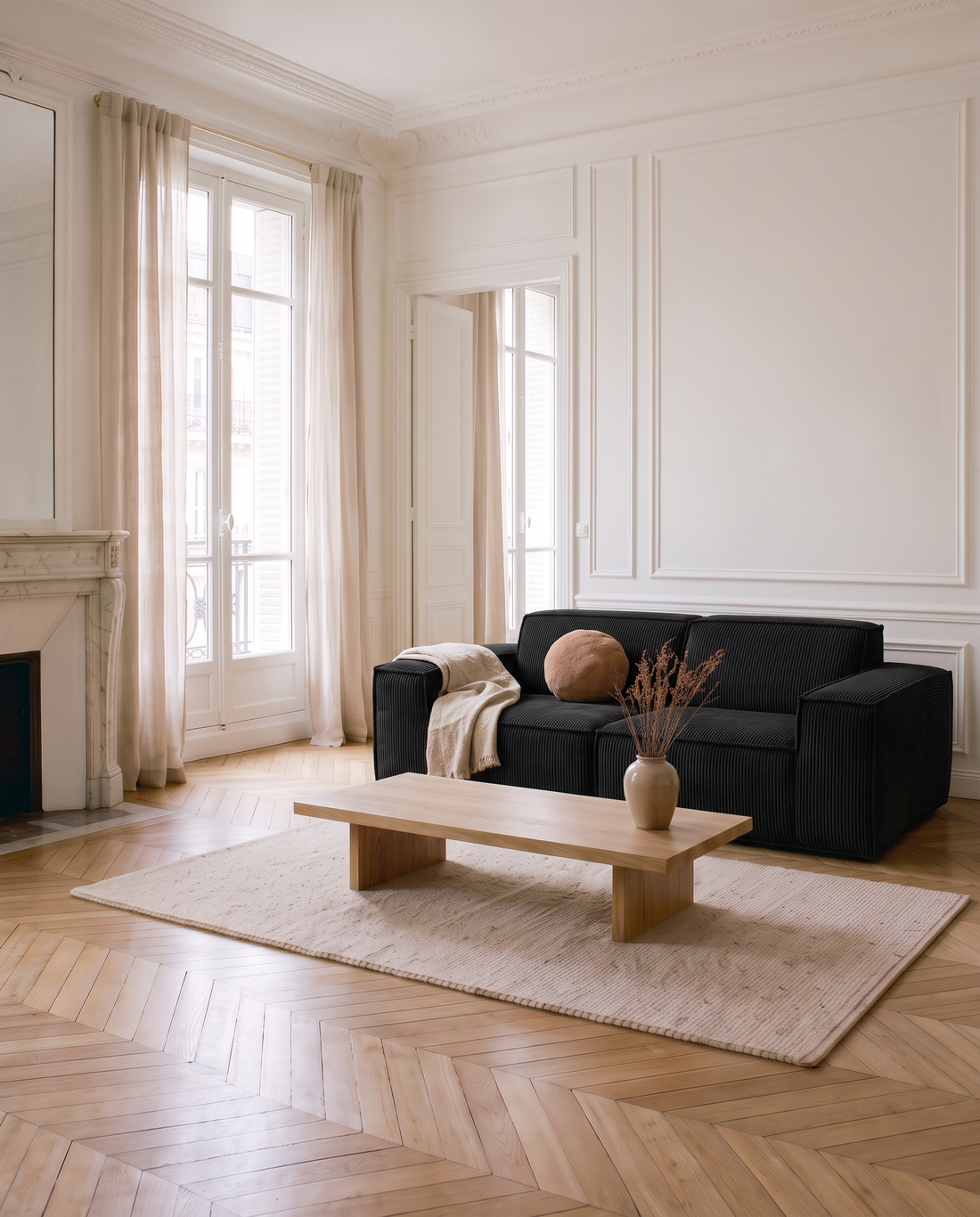 Le Côtelé noir dans le salon