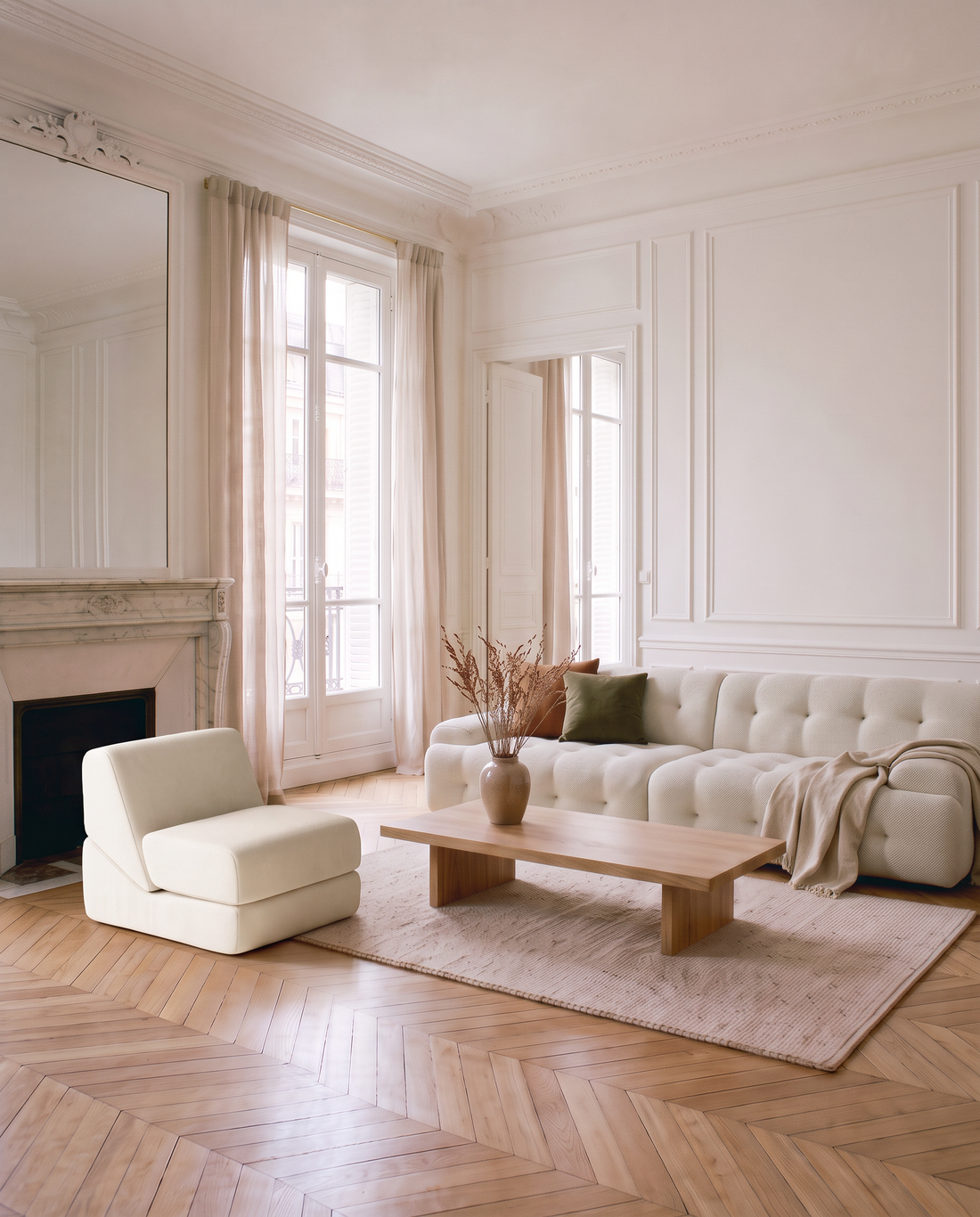 La Dépliable écru dans le salon