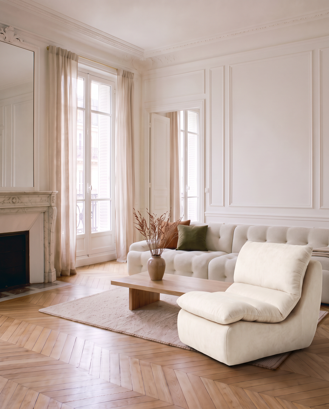 Le Cocon écru dans le salon