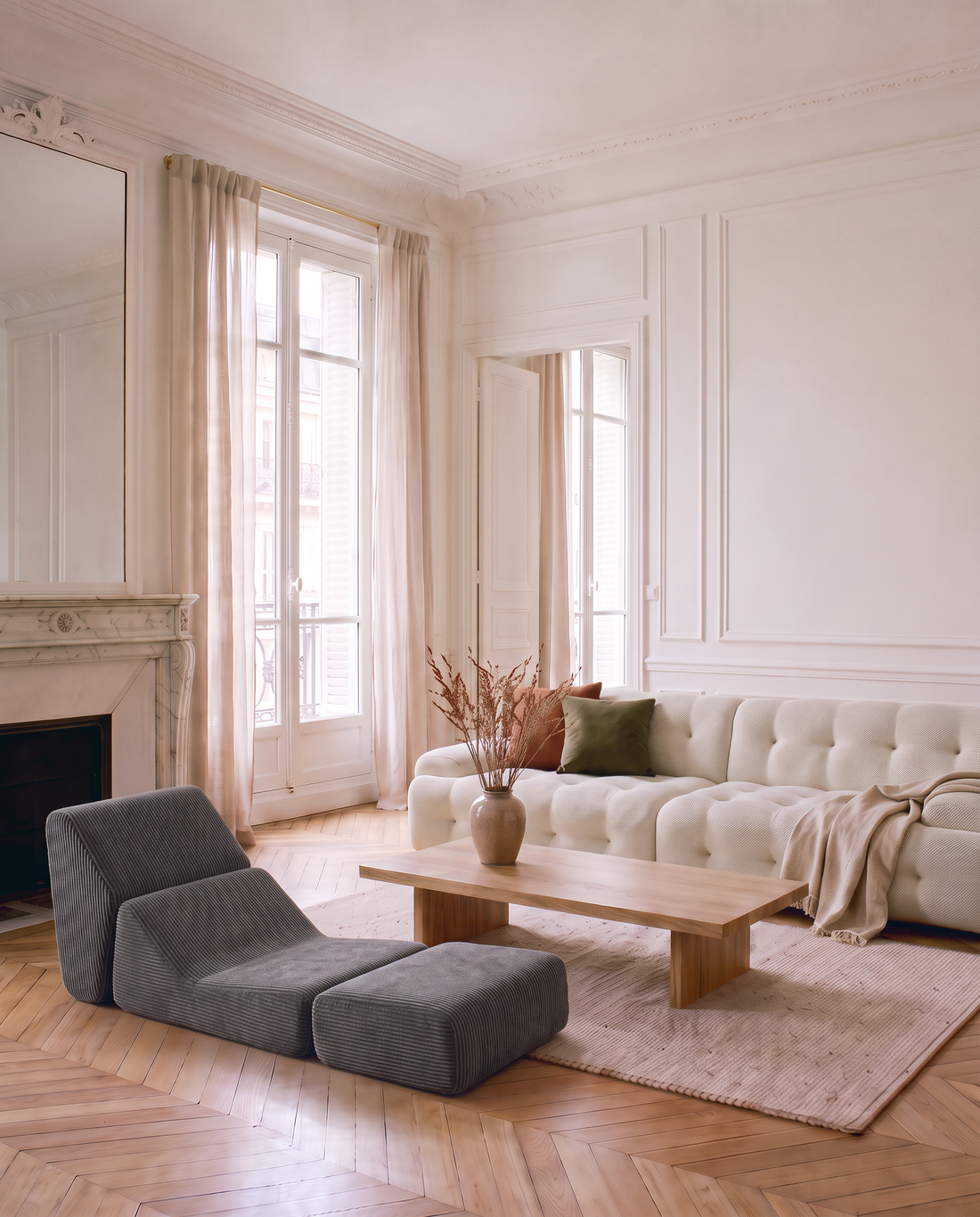 La Dépliable anthracite en chaise longue
